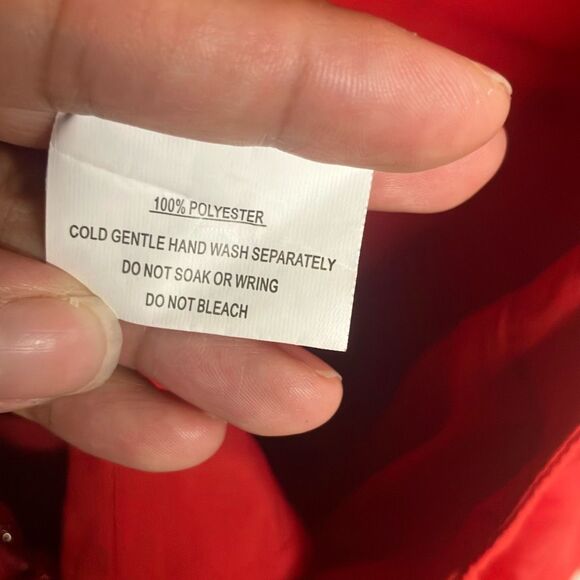 462. Saints + secret Romantic Gathered Bust Open Back Romper Red size Large - Picture 10 of 11